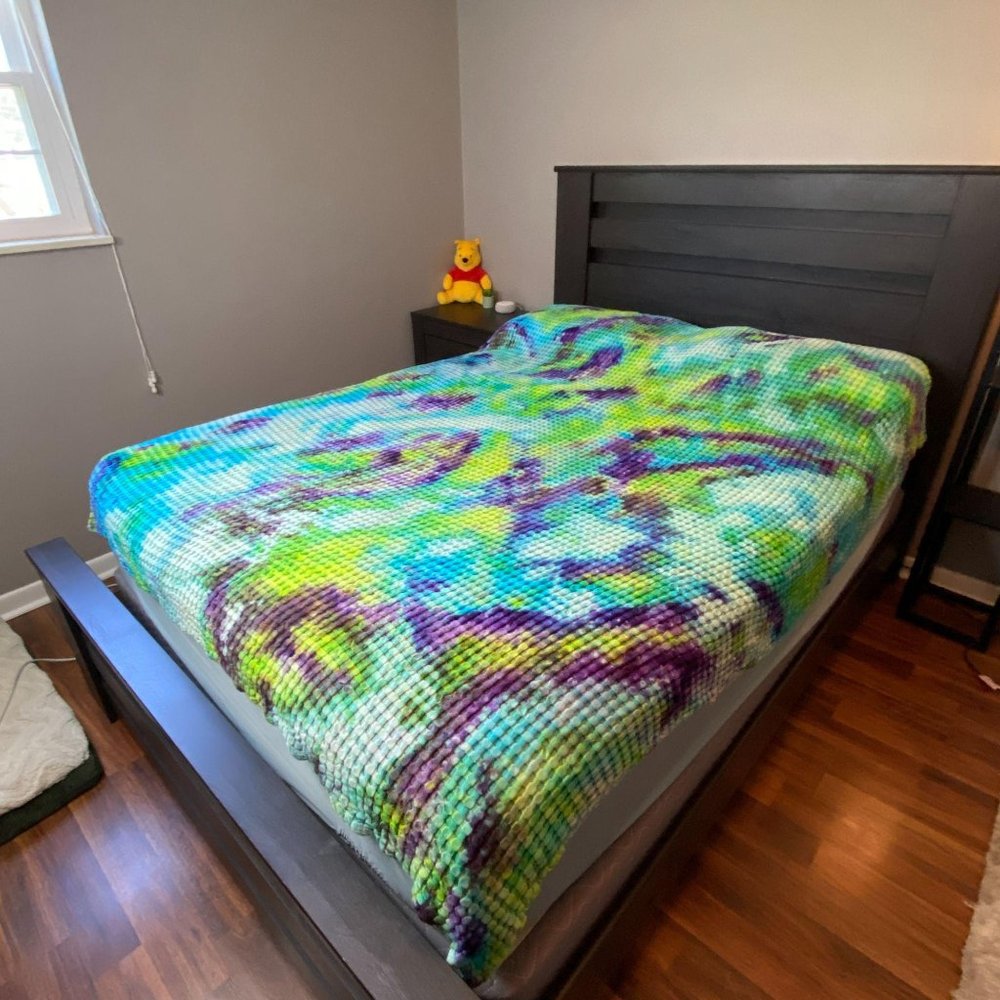 Dyed Waffle Weave Queen Blanket
